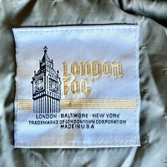 Vintage 90s London Fog Tan Gray Minimalist Staple Trench Maxi Coat 12 - Picture 7 of 8